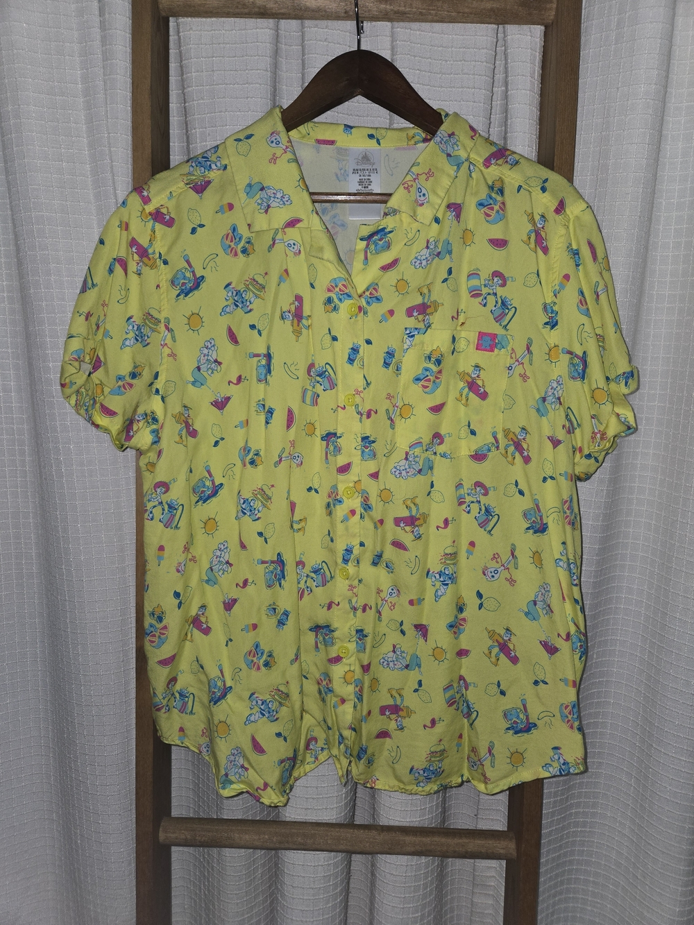 Disney Pixar Toy Story Summer Splash Collection Button Down Shirt- XL